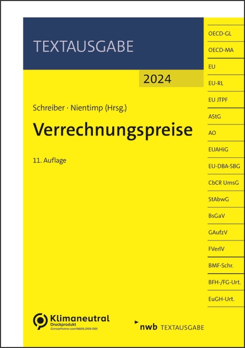 Textausgabe Verrechnungspreise